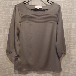Ann Taylor Loft grey blouse size S NWOT